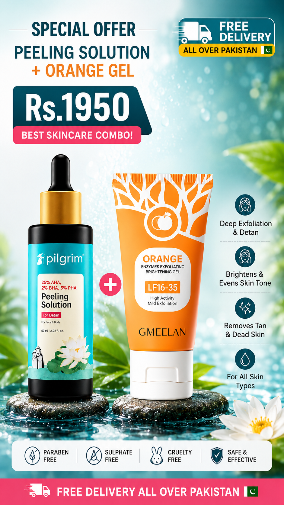 25% AHA, 2% BHA, 5% PHA Peeling Solution | Exfoliant For Radiant, Even-Toned Skin