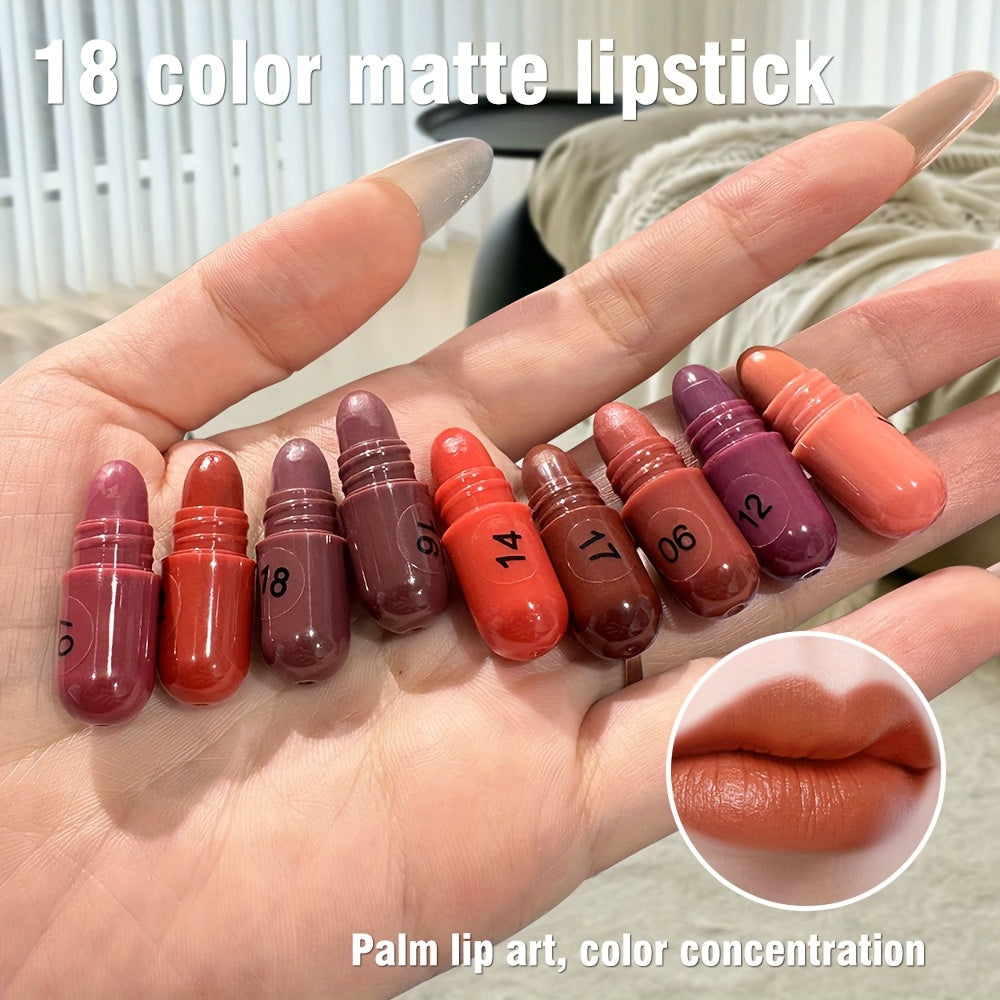 Matte Lipstick Capsule (Pack of 18)